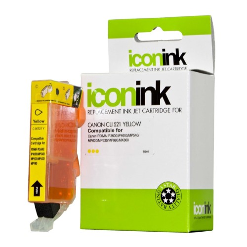 Canon CLi521Y Yellow Ink Cartridge - Compatible Canon CLi521Y Yellow Ink Cartridge - Compatible