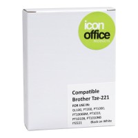 Brother TZe221 Tape Black on White 9mm x 8m - Compatible