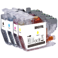 Brother LC431XL Ink Cartridge Value Pack 4 x 500 Pages - Compatible