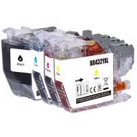 Brother LC432XL Value Pack Four Ink Cartridges 3,000BK, 1,500CL Pages - Compatible