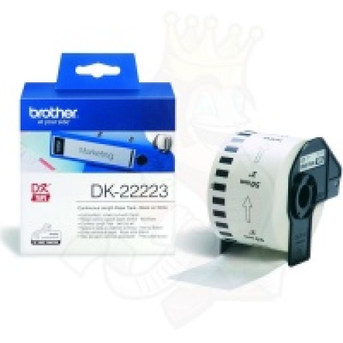 Brother DK-22223 Continuous Label Roll – Black on White, 50mm wide - Genuine