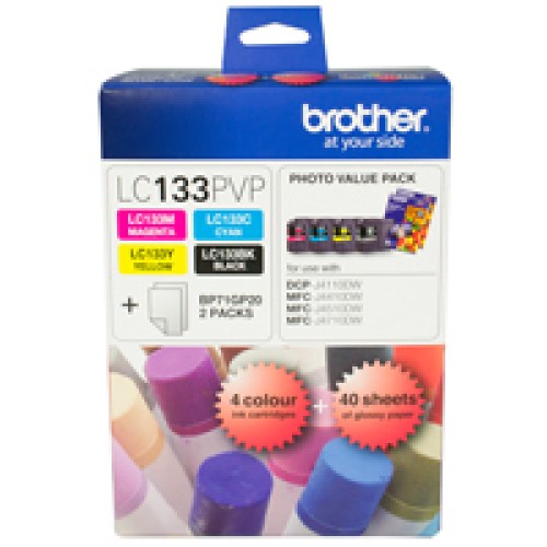 Brother LC133PVP Ink Cartridge Photo Value Pack 600 Pages - Genuine Brother LC133PVP Ink Cartridge Photo Value Pack 600 Pages - Genuine