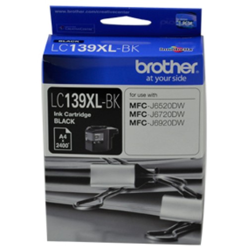 Brother LC139XLBK Ink Cartridge Black 2,400 Pages - Genuine
