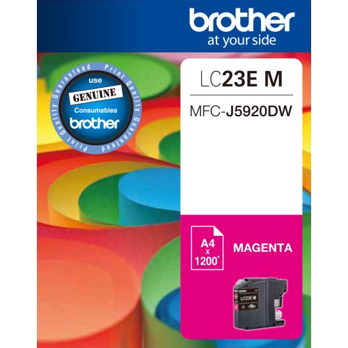 Brother LC23eM Ink Cartridge - Magenta - Genuine Brother LC23eM Ink Cartridge - Magenta - Genuine
