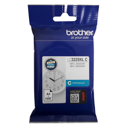 Brother LC3329XLC Cyan Ink Cartridge 1,500 Pages - Genuine Brother LC3329XLC Cyan Ink Cartridge 1,500 Pages - Genuine