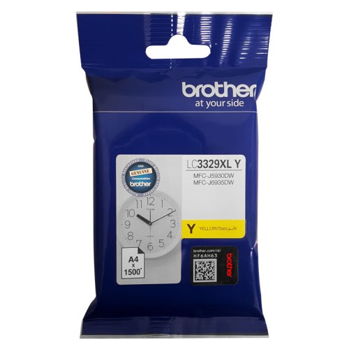 Brother LC3329XLY Yellow Ink Cartridge 1,500 Pages - Genuine Brother LC3329XLY Yellow Ink Cartridge 1,500 Pages - Genuine