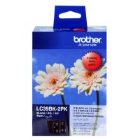Brother LC39BK Black Twin Pack Ink Cartridge 300 Pages x 2 - Genuine