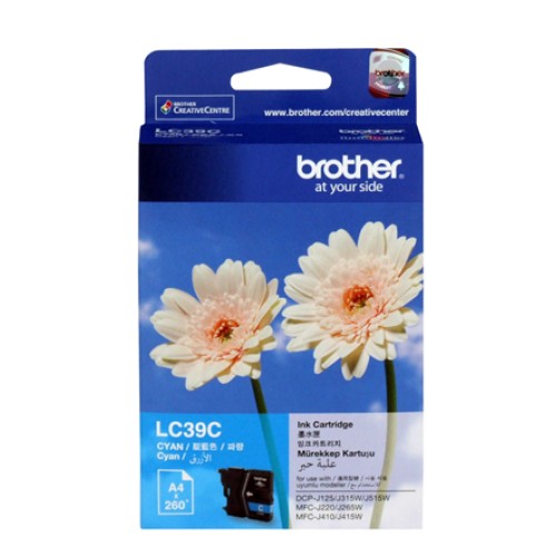 Brother LC39C Cyan Ink Cartridge 260 pages - Genuine
