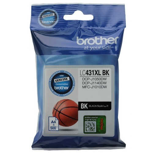 Brother LC431XLBK Ink Cartridge Black 500 Pages - Genuine Brother LC431XLBK Ink Cartridge Black 500 Pages - Genuine