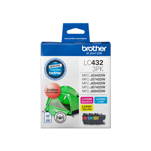 Brother LC4323PKS 3-Colour Pack 550 Pages/Colour - Genuine Brother LC4323PKS 3-Colour Pack 550 Pages/Colour - Genuine