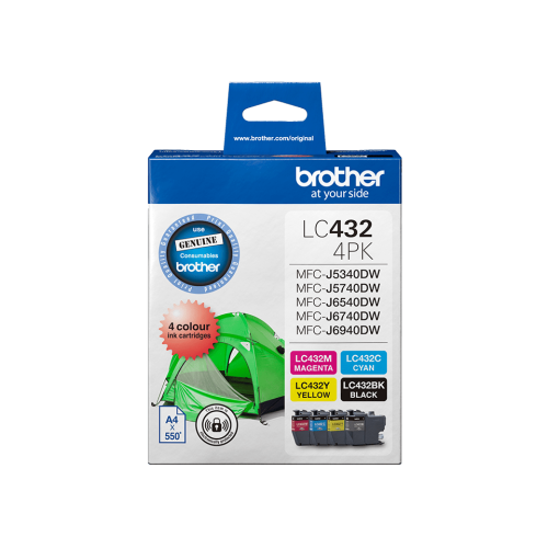 Brother LC4324PKS 4-Colour Pack 550 Pages/Colour - Genuine Brother LC4324PKS 4-Colour Pack 550 Pages/Colour - Genuine