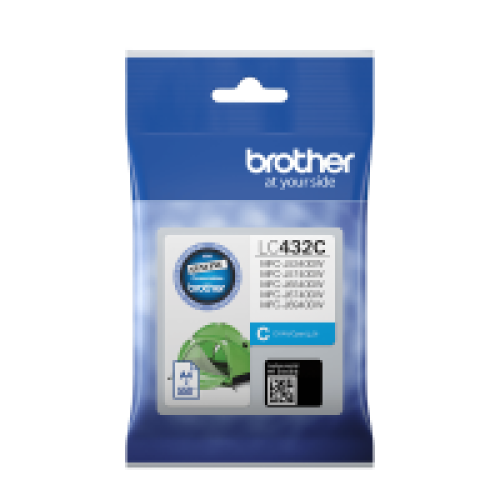 Brother LC432C Cyan Ink Cartridge 550 Pages - Genuine Brother LC432C Cyan Ink Cartridge 550 Pages - Genuine