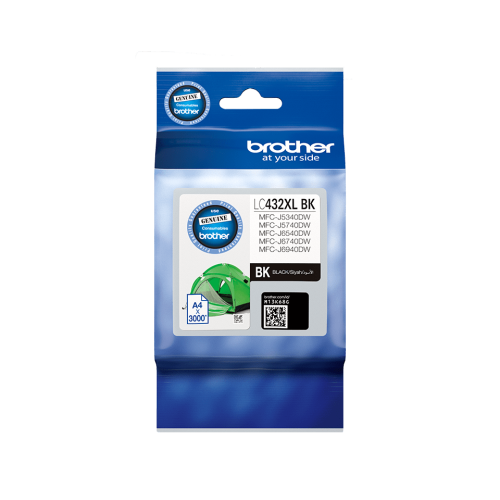 Brother LC432XLBK Black Ink Cartridge 3000 Pages - Genuine Brother LC432XLBK Black Ink Cartridge 3000 Pages - Genuine