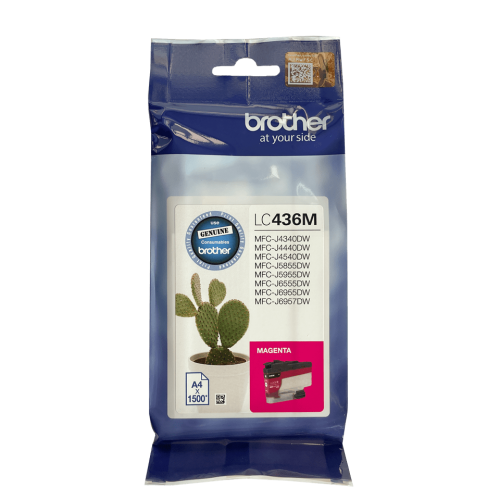 Brother LC436M Magenta Ink Cartridge 1500 Pages - Genuine Brother LC436M Magenta Ink Cartridge 1500 Pages - Genuine