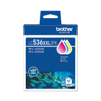 Brother LC536XXL3PK Cyan Magenta Yellow 3-Pack 2500 Pages Each - Genuine