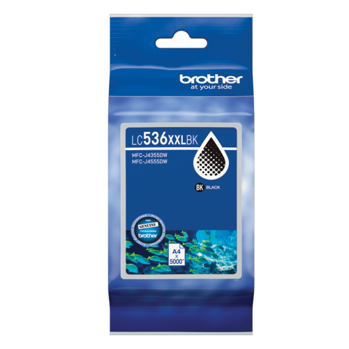Brother LC536XXLBK Black Ink Cartridge 5,000 Pages - Genuine Brother LC536XXLBK Black Ink Cartridge 5,000 Pages - Genuine