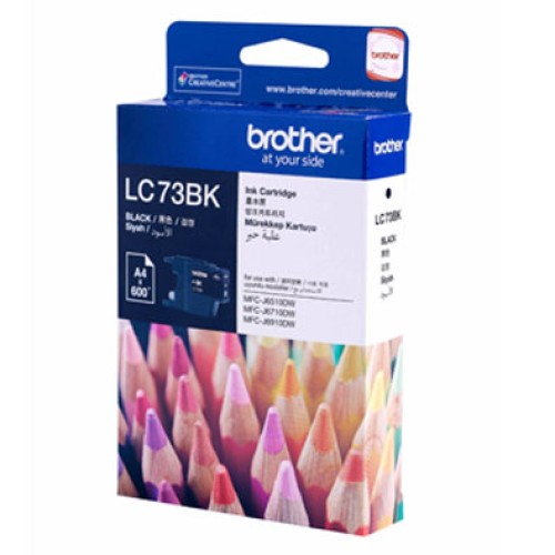 Brother LC73BK Ink Cartridge - Black 600 Pages Each - Genuine