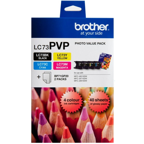 Brother LC73 Photo Value Pack 600 Pages - Genuine Brother LC73 Photo Value Pack 600 Pages - Genuine
