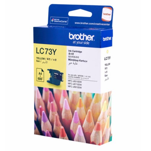 Brother LC73Y Ink Cartridge - Yellow 600 Pages - Genuine Brother LC73Y Ink Cartridge - Yellow 600 Pages - Genuine