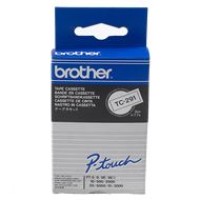 Brother TC291 Black/White 9mm P-Touch Label - Genuine
