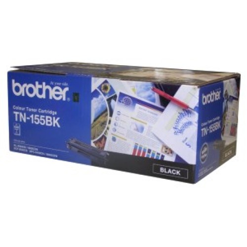 Brother TN155BK High Yield Toner Cartridge - Black - Genuine