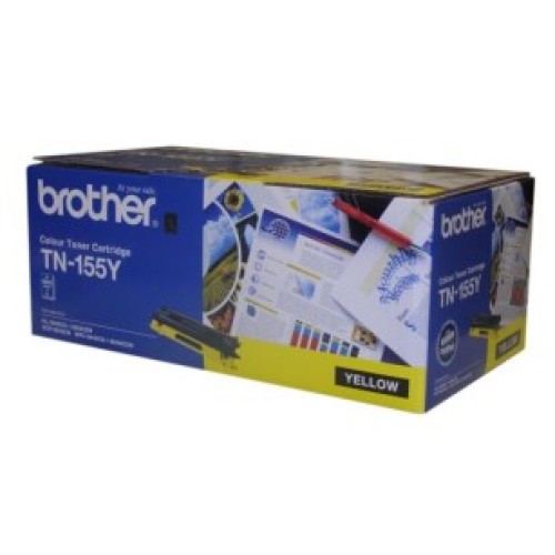 Brother TN155Y High Yield Toner Cartridge - Yellow - Genuine Brother TN155Y High Yield Toner Cartridge - Yellow - Genuine
