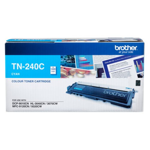 Brother TN240C Toner Cartridge - Cyan - Genuine Brother TN240C Toner Cartridge - Cyan - Genuine