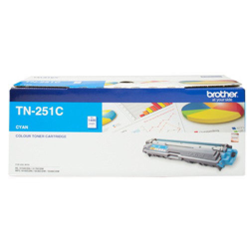 Brother TN251C Cyan Toner Cartridge 1400 Pages - Genuine Brother TN251C Cyan Toner Cartridge 1400 Pages - Genuine