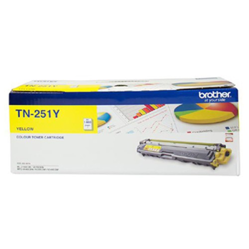 Brother TN251Y Yellow Toner Cartridge 1400 Pages - Genuine Brother TN251Y Yellow Toner Cartridge 1400 Pages - Genuine