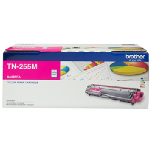 Brother TN255M Hi-Yield Magenta Toner Cartridge 2,200 Pages - Genuine