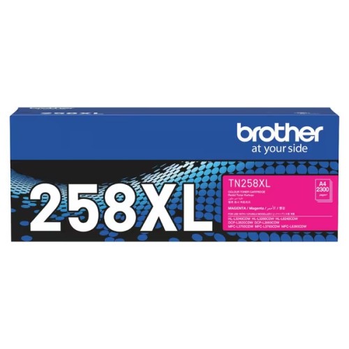 Brother TN258XLM Magenta Toner 2,300 Pages - Genuine Brother TN258XLM Magenta Toner 2,300 Pages - Genuine