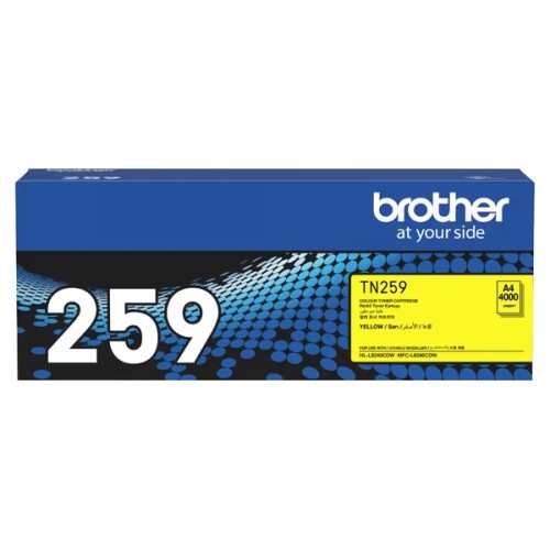 Brother TN259Y Yellow Toner 4,000 pages - Genuine Brother TN259Y Yellow Toner 4,000 pages - Genuine