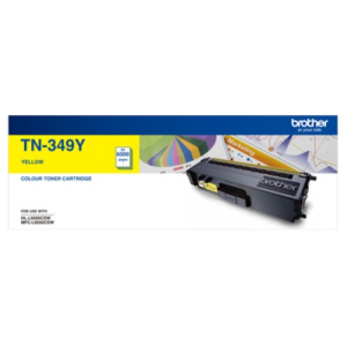 Brother TN349Y Yellow Toner 6,000 Pages - Genuine Brother TN349Y Yellow Toner 6,000 Pages - Genuine