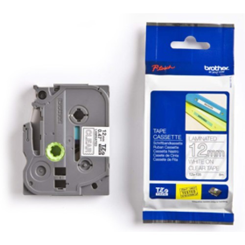 Brother TZE135 12mm White on Clear Label Tape - Genuine Brother TZE135 12mm White on Clear Label Tape - Genuine