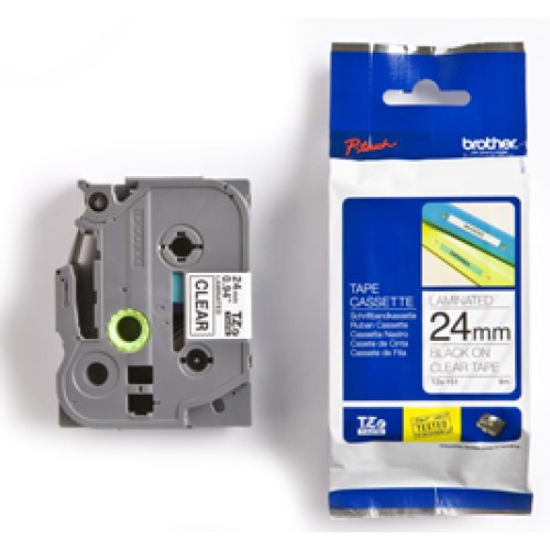 Brother TZE151 24mm Black on Clear Label Tape - Genuine Brother TZE151 24mm Black on Clear Label Tape - Genuine
