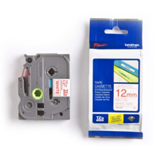 Brother TZE232 12mm Red on White Label Tape - Genuine Brother TZE232 12mm Red on White Label Tape - Genuine