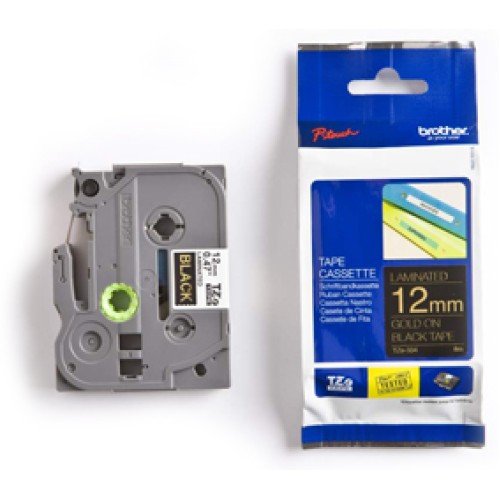 Brother TZE334 12mm Gold on Black Label Tape - Genuine Brother TZE334 12mm Gold on Black Label Tape - Genuine