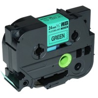 Brother TZEFX751 Black on Green Tape 24mm x 8m - Genuine