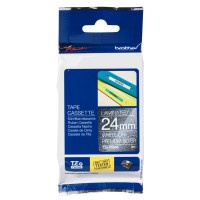 Brother TZePR955 24mm Label Tape White on Silver - Genuine