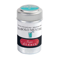 6-Pack Herbin Writing Ink Cartridge Diabolo Menthe