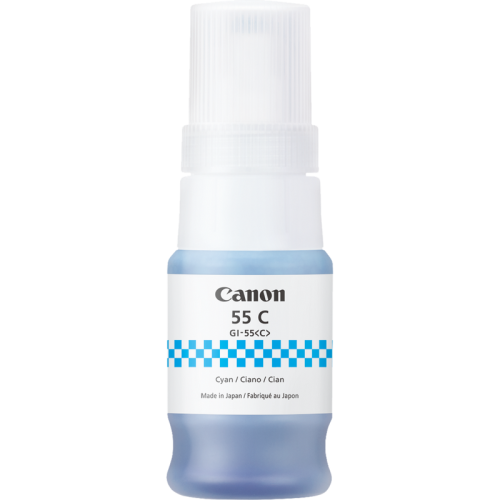 Canon Gi55C Cyan Ink Bottle 3,000 Pages - Genuine Canon Gi55C Cyan Ink Bottle 3,000 Pages - Genuine