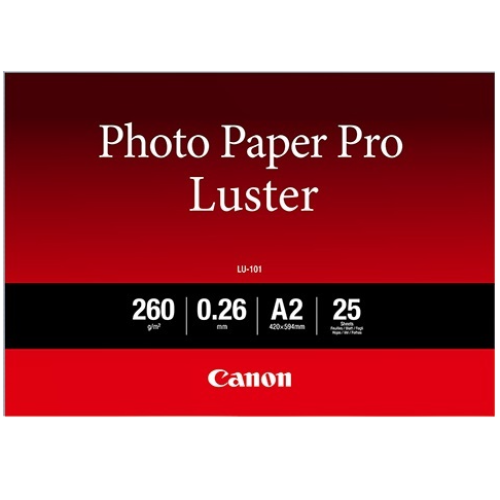 LU-101A2-25 Canon Luster Photo Paper 25 Sheets 260 gsm A2 LU-101A2-25 Canon Luster Photo Paper 25 Sheets 260 gsm A2