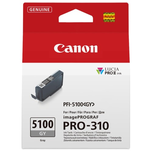 Canon 6959C001 PFI-5100GY Grey Ink Cartridge (14.4ml) - Genuine Canon 6959C001 PFI-5100GY Grey Ink Cartridge (14.4ml) - Genuine