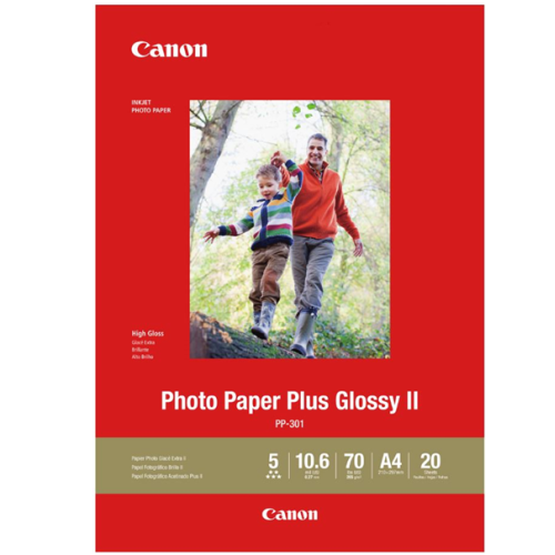 Canon PP301-A4-20 A4 PhotoPlus Glossy 265gsm 20 Sheets Canon PP301-A4-20 A4 PhotoPlus Glossy 265gsm 20 Sheets