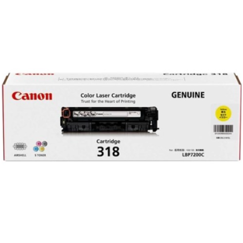 Canon CART318Y Yellow Toner 2400 Pages - Genuine Canon CART318Y Yellow Toner 2400 Pages - Genuine