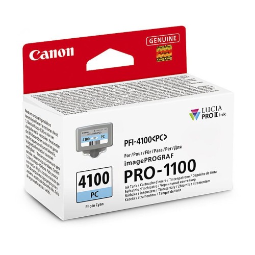 Canon PFI4100 Photo Cyan Ink Cartridge 80ml - Genuine Canon PFI4100 Photo Cyan Ink Cartridge 80ml - Genuine