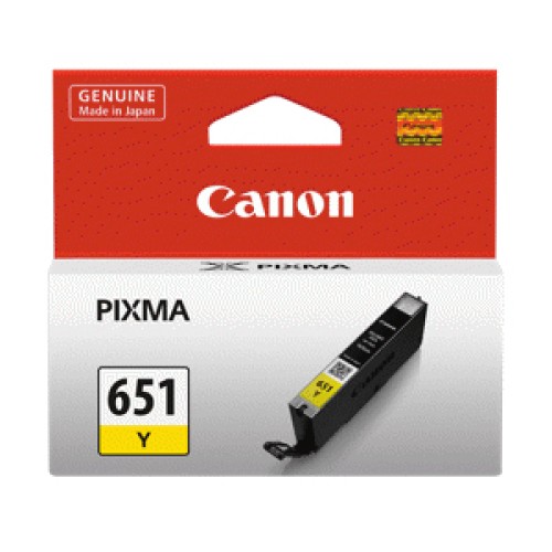 Canon CLI651YOCN Yellow Ink Cartridge 330 Pages - Genuine Canon CLI651YOCN Yellow Ink Cartridge 330 Pages - Genuine