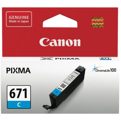 Canon CLI671C Cyan Ink Cartridge - Genuine Canon CLI671C Cyan Ink Cartridge - Genuine