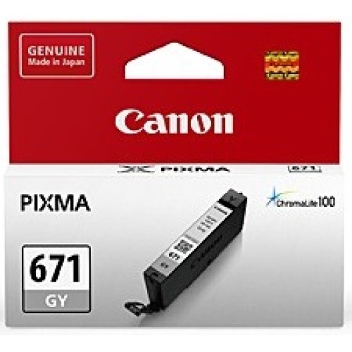 Canon CLI671GY Grey Ink Cartridge - Genuine