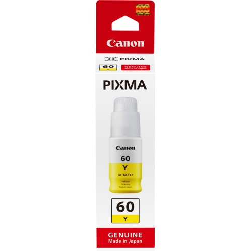 Canon GI60Y Yellow Endurance Ink 7,700 Pages - Genuine Canon GI60Y Yellow Endurance Ink 7,700 Pages - Genuine